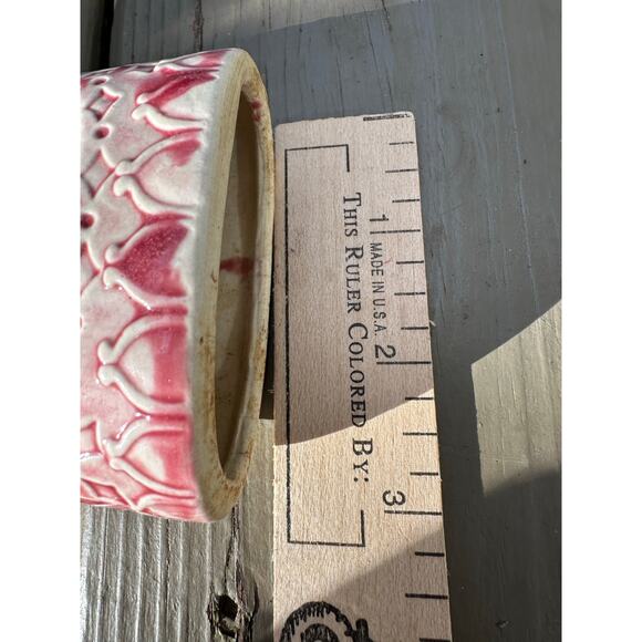 Vintage Ceramic Cherub Angel Wall Pocket Vase 6.5 pink blue Made in Japan - Picture 9 of 14